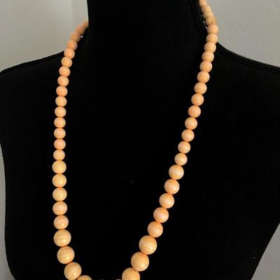 Vintage, orange dream , long bead, necklace