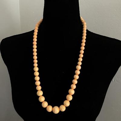 Vintage, orange dream , long bead, necklace
