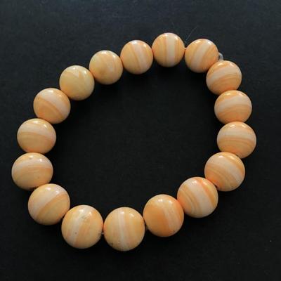 Vintage orange dream bead bracelet