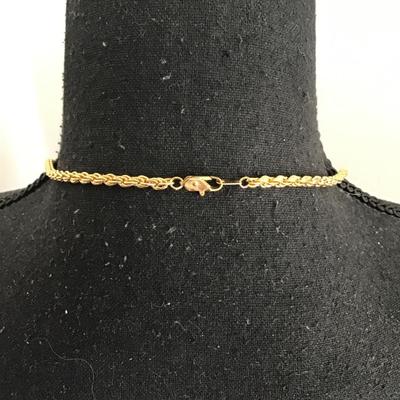 Very nice gold tone chain necklace