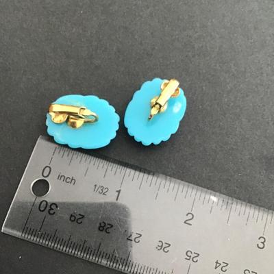Vintage Lucite type clip on earrings