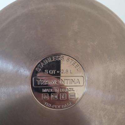 Sale Photo Thumbnail #625: All looks to be Wolfgang Puck except the colander and the other strainer and the pot without a lid. See last pic, 3 of these look to be unused