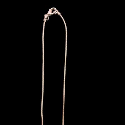 Sale Photo Thumbnail #561: Vintage Silver Toned Butterfly Pendant Necklace With Faux Turquoise Accents