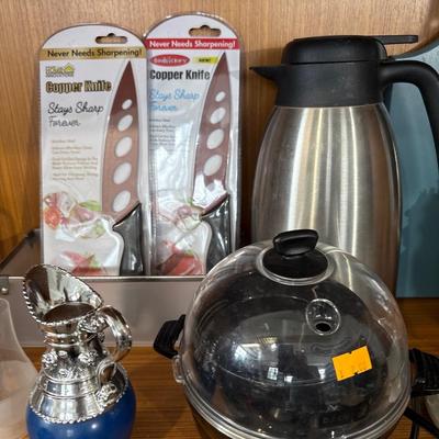 Sale Photo Thumbnail #313: Hard-boiled egg mix, new knives, carafe, and more