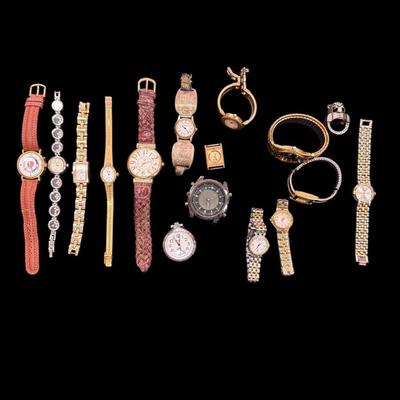 Sale Photo Thumbnail #574: Assortment of 16 Watches  UNTESTED