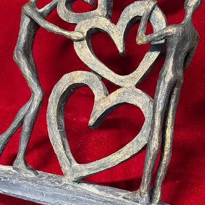 Couple with hearts sculpture/figurine (perfect Valentine’s Day gift!)