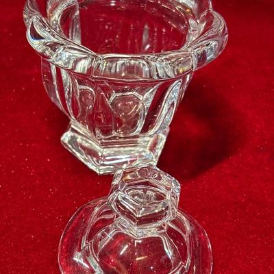 Baccarat condiment jar