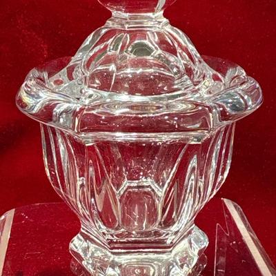 Baccarat condiment jar