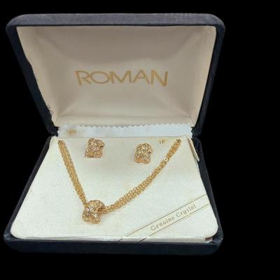 Sale Photo Thumbnail #596: Vintage Roman Costume Necklace and Earrings