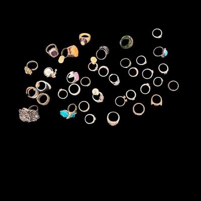Sale Photo Thumbnail #599: Large Lot of Costume Rings