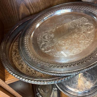 Sale Photo Thumbnail #543: Silver plated trays