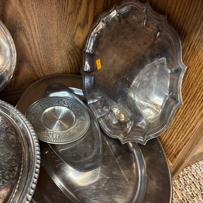 Sale Photo Thumbnail #545: Silver plated trays