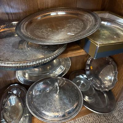 Sale Photo Thumbnail #541: Silver plated trays