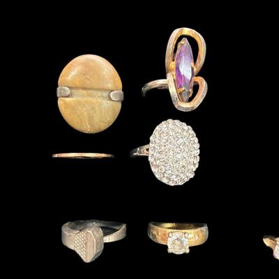 Sale Photo Thumbnail #602: Large Lot of Assorted Rings