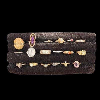 Sale Photo Thumbnail #603: Large Lot of Assorted Rings