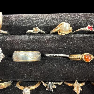 Sale Photo Thumbnail #601: Large Lot of Assorted Rings