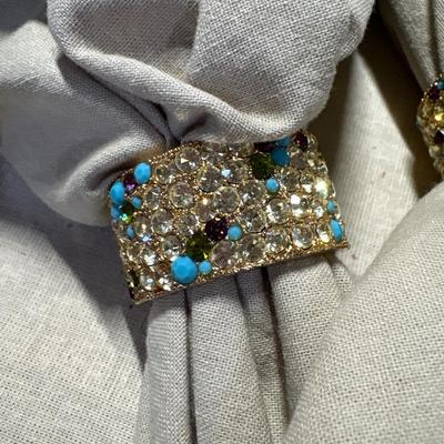 Glitz and swag! Napkins, napkin rings, salt & peppers