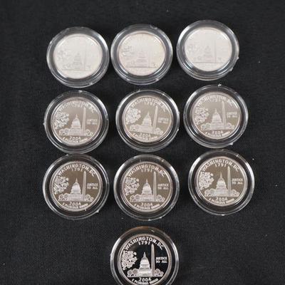 Silver Proof & Silver Clad Quarters Lot (10)