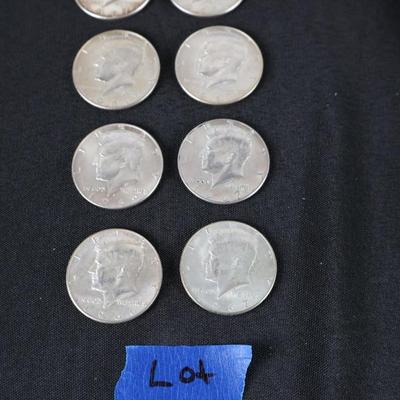 Kennedy Halves Lot 40% Silver (8)
