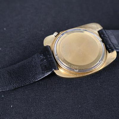 VINTAGE BULOVA ACCUTRON 14K GOLD CASE MEN'S WATCH DAY DATE