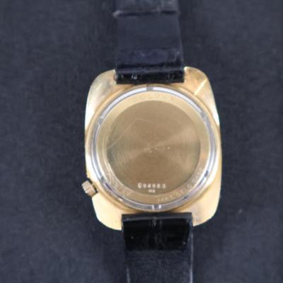 VINTAGE BULOVA ACCUTRON 14K GOLD CASE MEN'S WATCH DAY DATE