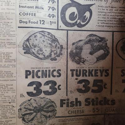 Sale Photo Thumbnail #744: In good shape and rope handles unbroken. 29" wide, 17" deep and 21" tall