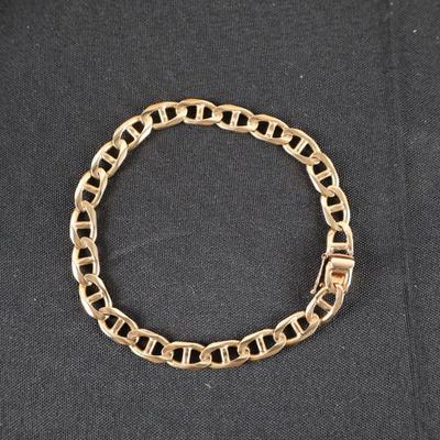 14Kt Gold Mariner Link Bracelet - 20.2 Grams