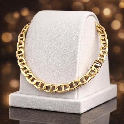14Kt Gold Mariner Link Bracelet - 20.2 Grams