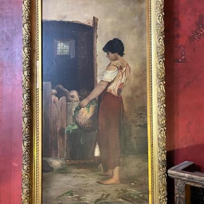 Sale Photo Thumbnail #27: Italian Gypsy Girl Painting 