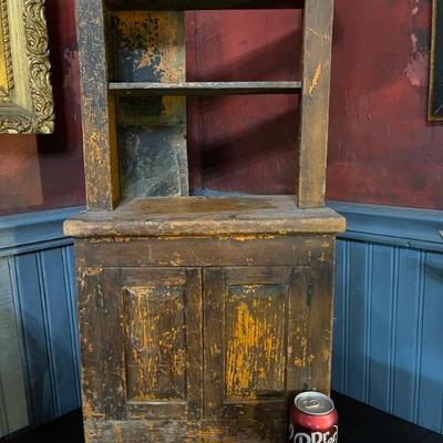 Sale Photo Thumbnail #44: One-of-a-kind Miniature Primitive Hutch 
