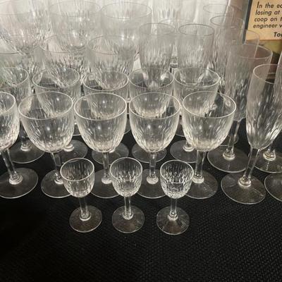 Sale Photo Thumbnail #108: Vintage Cristallerie Lorraine France Wine Glasses 