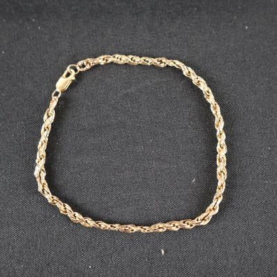 14Kt Gold Rope Bracelet