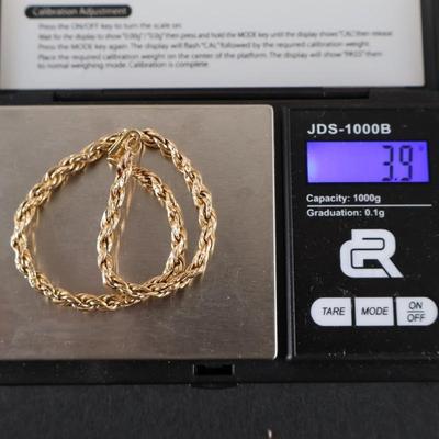 14Kt Gold Rope Bracelet