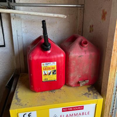  Shed - Flammable Cabinet with Several Gas Cans
