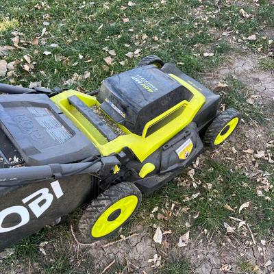  Shed -  Ryobi Electric Lawn Mower with Battery and Charger 