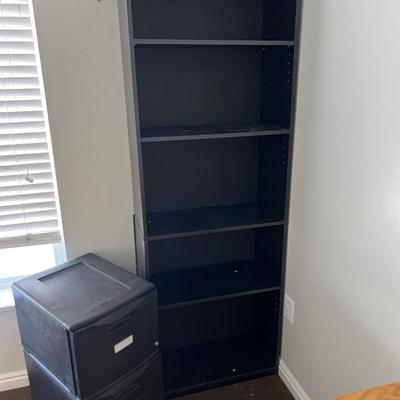 Melamine Shelf, Two Drawer File 