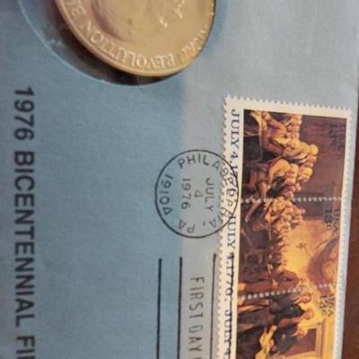1976 Bicentennial first day cover coin