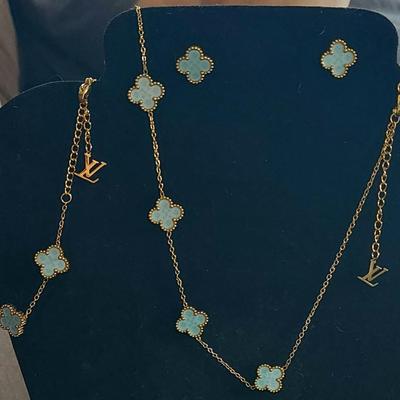 Earrings Necklace Bracelet Set