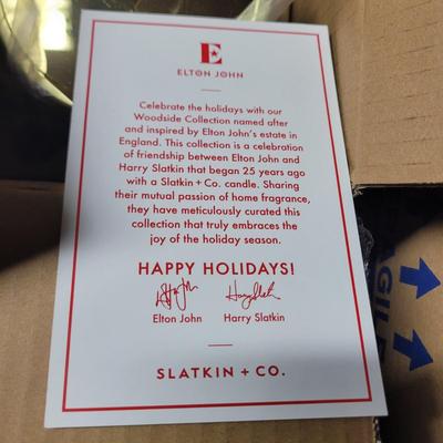 Sale Photo Thumbnail #791: Unopened except for the one I opened to photograph and collectable. One box may not be Elton John candles but ot is the same kind of 3 wick candle