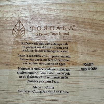 Toscana cheese tools in round wood container, plus four placemats!