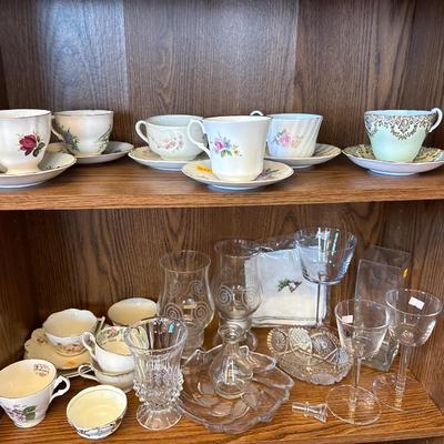 Teacup sets & crystal