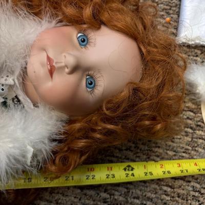Large porcelain dolls (redhead was $400)