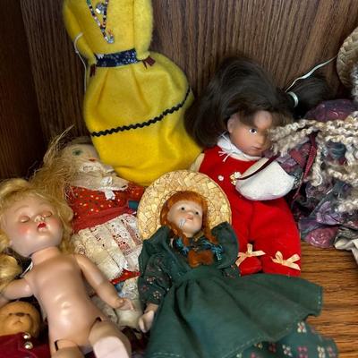 Porcelain dolls & others