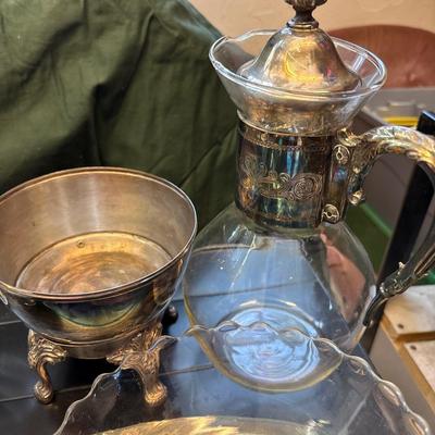 New bread knife, Vintage casserole, silver plate, and more