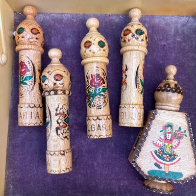 Vintage Bulgarian rose perfume vials