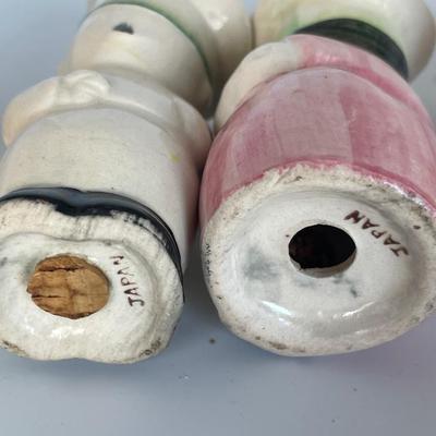 Man/woman S&P shaker and small bear bud vase