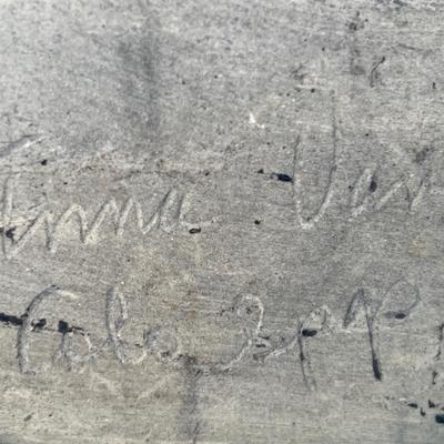 Signed drip style pottery