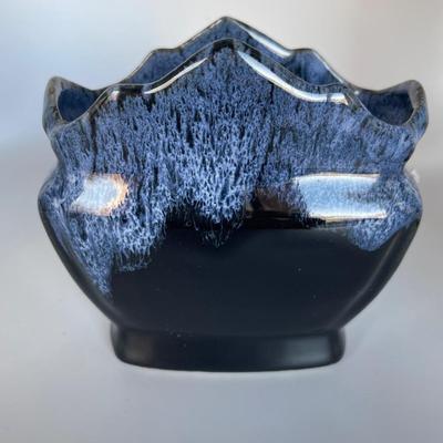 Signed drip style pottery