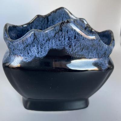 Signed drip style pottery