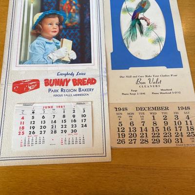 Vintage calendars